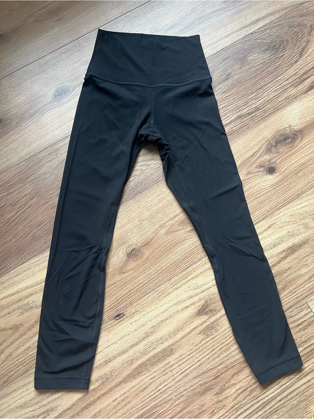 Lululemon Align Ribbed Pant Womens 2 Black Excellent High Rise Leggings